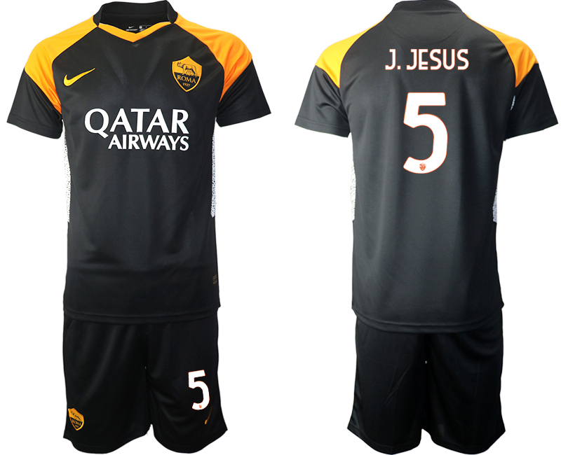 2020-21 Rome away 5# J.JESUS black soccer jerseys