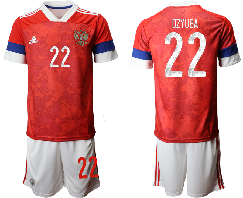 2020-21 Russia home 22# DZYUBA soccer jerseys