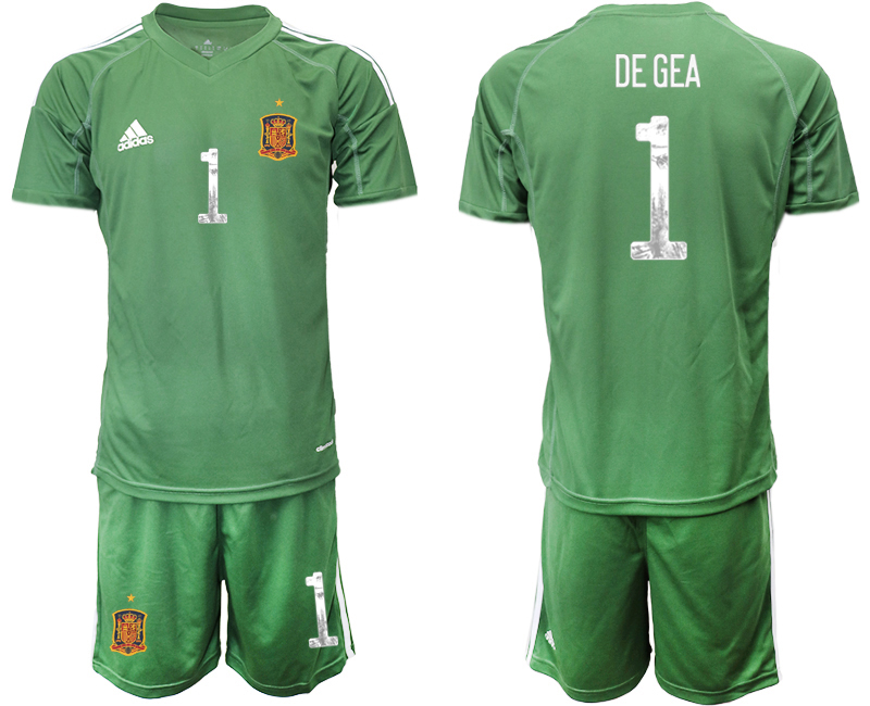 2020-21 Spain army green goalkeeper 1# DE GEA soccer jerseys