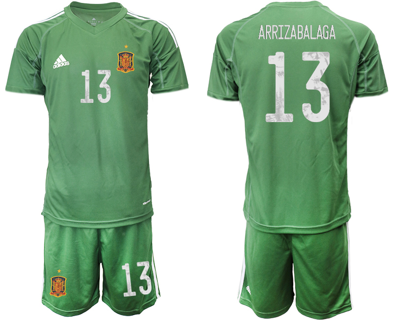 2020-21 Spain army green goalkeeper 13# ARRIZABALAGA soccer jerseys