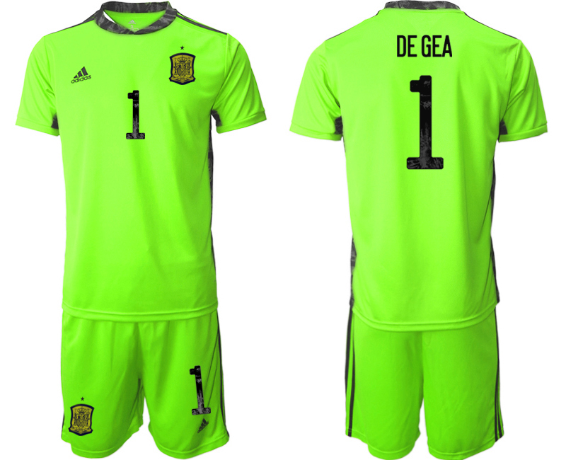 2020-21 Spain fluorescent green goalkeeper 1# DE GEA soccer jerseys