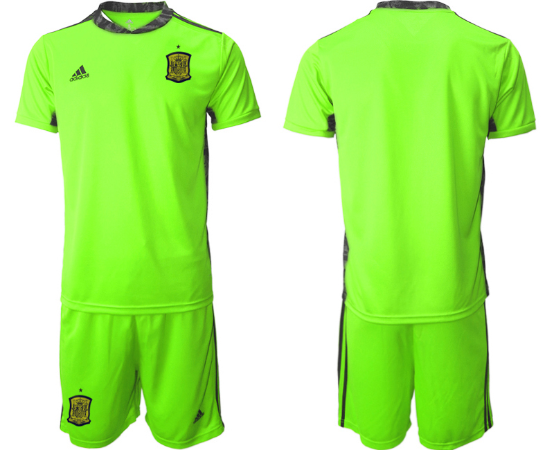 2020-21 Spain fluorescent green goalkeeper soccer jerseys