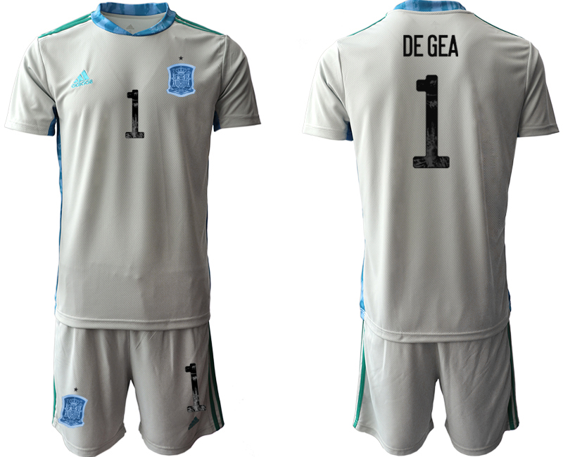 2020-21 Spain gray goalkeeper 1# DE GEA soccer jerseys