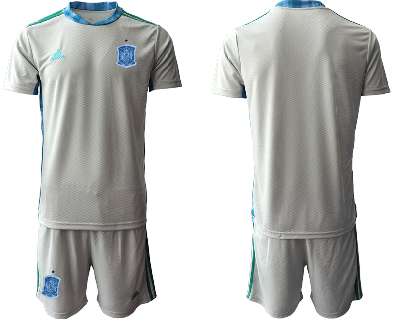 2020-21 Spain gray goalkeeper soccer jerseys