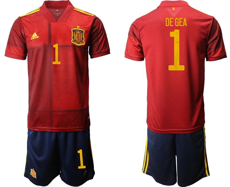 2020-21 Spain home 1# DE GEA soccer jerseys