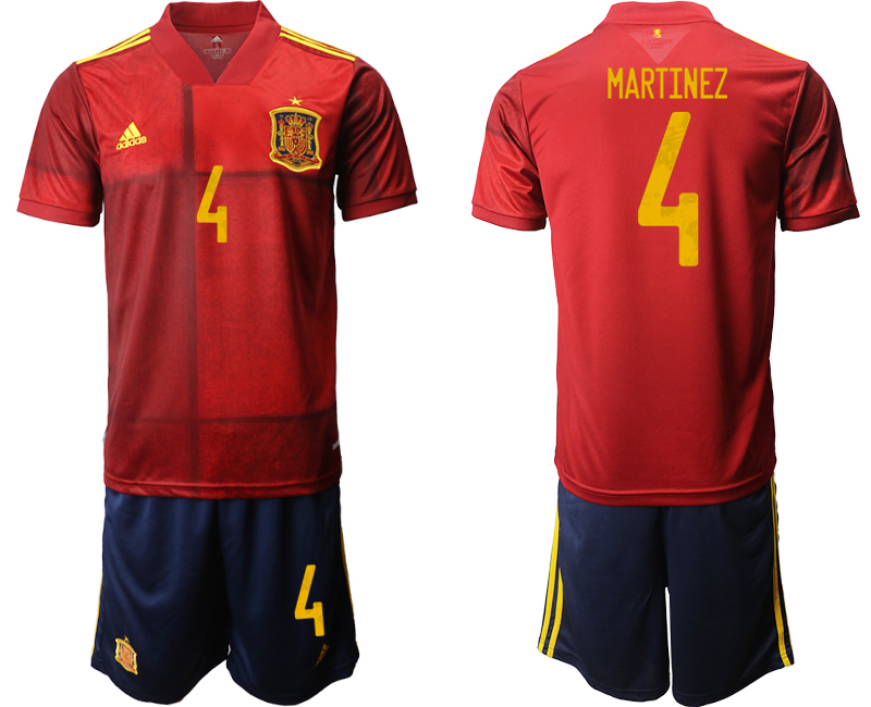 2020-21 Spain home 4# MARTINEZ soccer jerseys