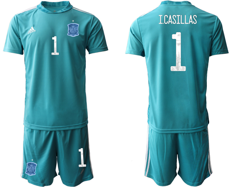 2020-21 Spain lake blue goalkeeper 1# I.CASILLAS soccer jerseys