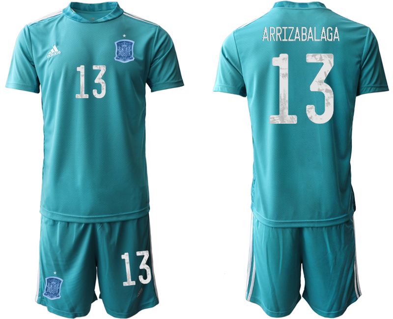 2020-21 Spain lake blue goalkeeper 13# ARRIZABALAGA soccer jerseys