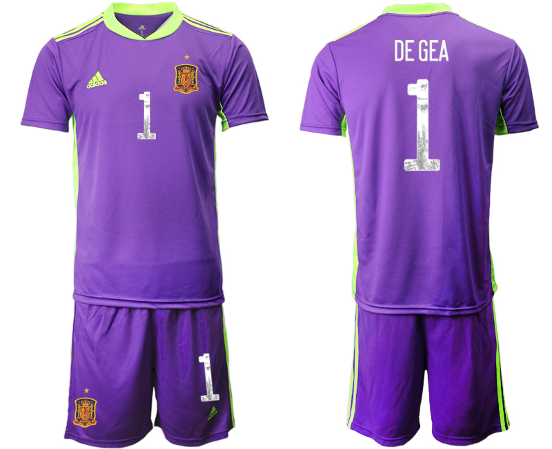 2020-21 Spain purple goalkeeper 1# DE GEA soccer jerseys