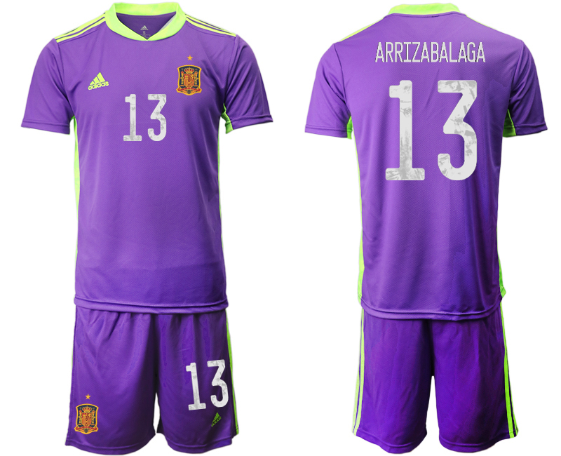 2020-21 Spain purple goalkeeper 13# ARRIZABALAGA soccer jerseys