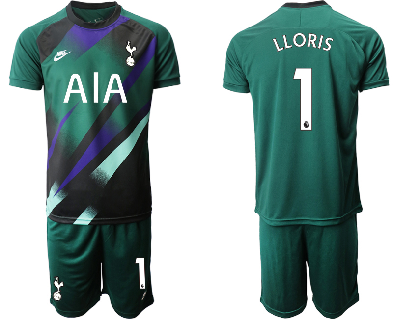 2020-21 Tottenham Hotspur Dark green goalkeeper 1# LLORIS soccer jerseys