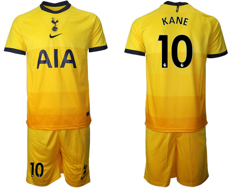 2020-21 Tottenham Hotspur away 10# KANE yellow soccer jerseys