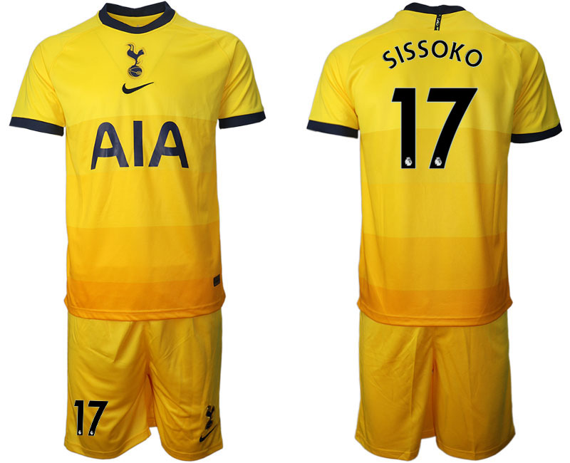 2020-21 Tottenham Hotspur away 17# SISSOKO yellow soccer jerseys