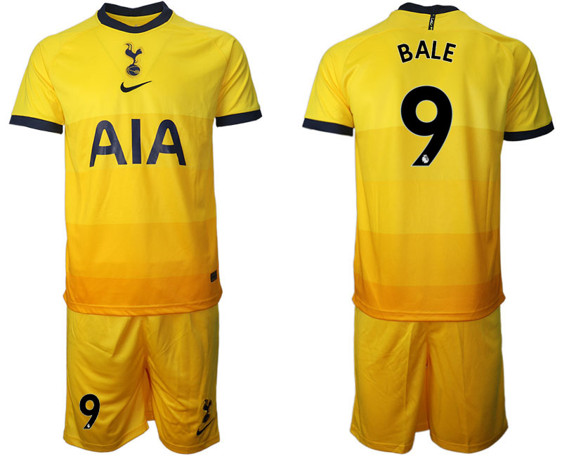 2020-21 Tottenham Hotspur away 9# BALE yellow soccer jerseys