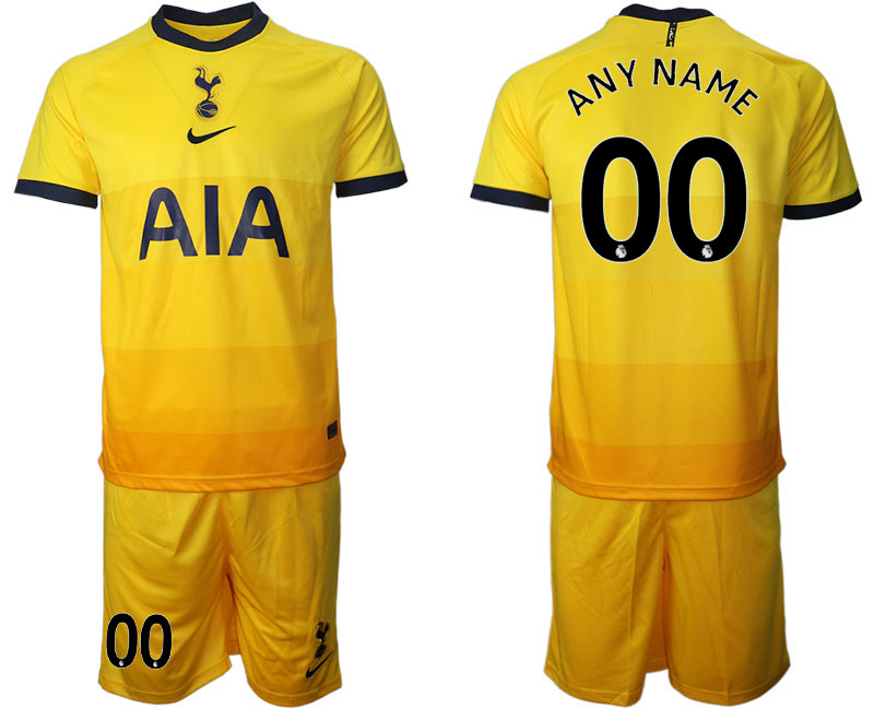 2020-21 Tottenham Hotspur away any name yellow custom soccer jerseys