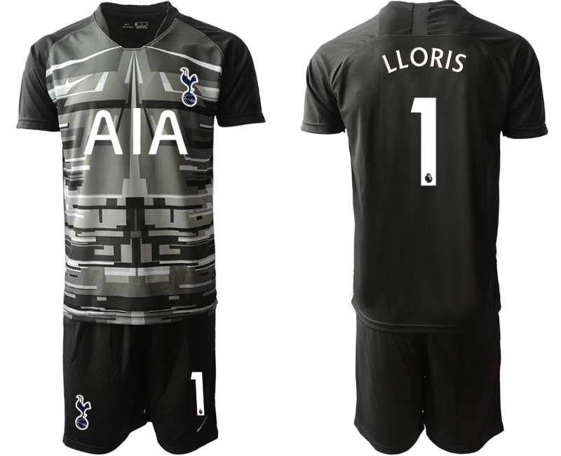 2020-21 Tottenham Hotspur black goalkeeper 1# LLORIS soccer jerseys.