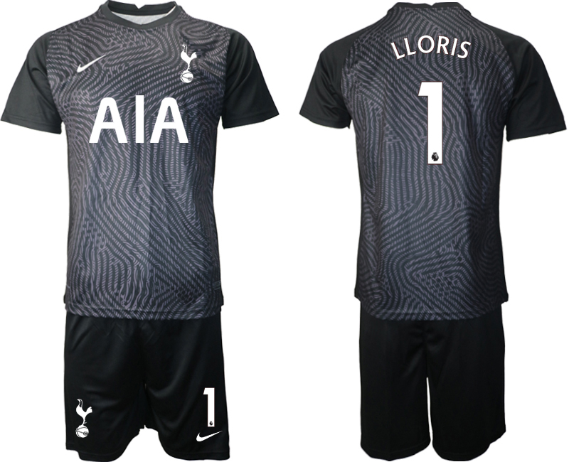 2020-21 Tottenham Hotspur black goalkeeper 1# LLORIS soccer jerseys