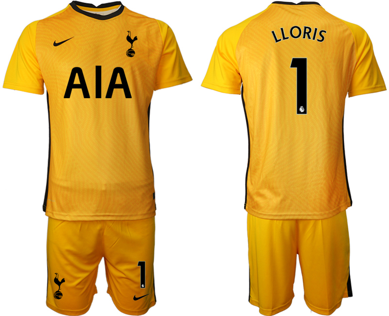 2020-21 Tottenham Hotspur yellow goalkeeper 1# LLORIS soccer jerseys