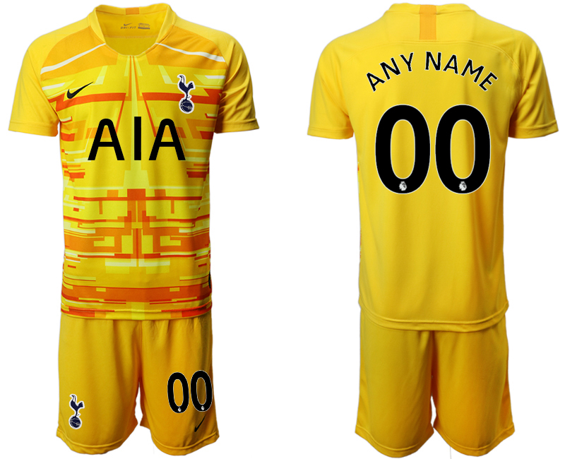 2020-21 Tottenham Hotspur yellow goalkeeper any name custom soccer jerseys