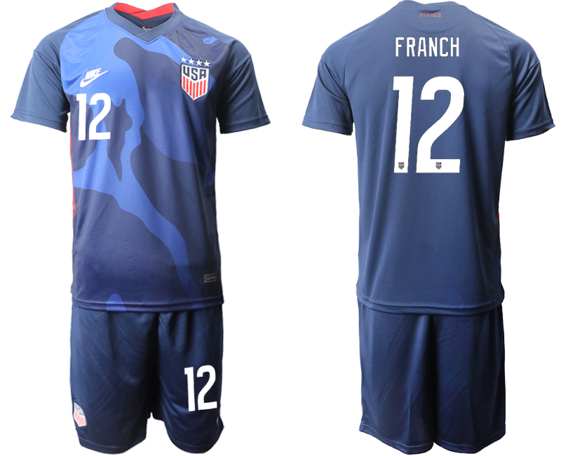 2020-21 United States away 12# FRANCH soccer jerseys