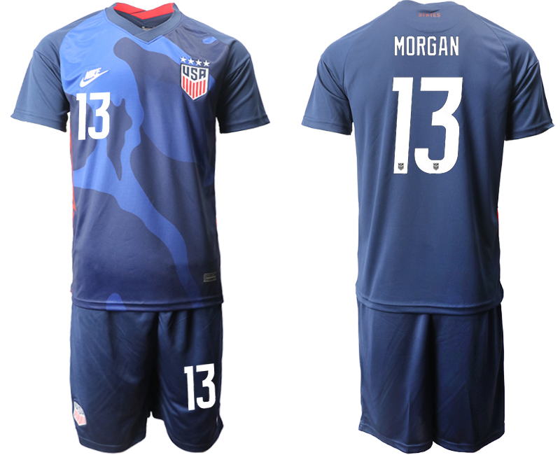 2020-21 United States away 13# MORGAN soccer jerseys