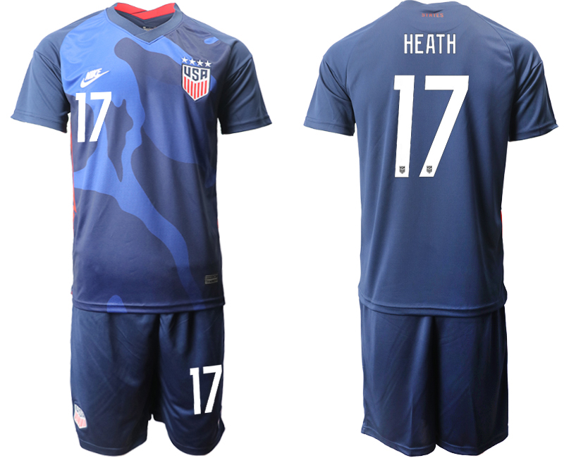 2020-21 United States away 17# HE ATH soccer jerseys