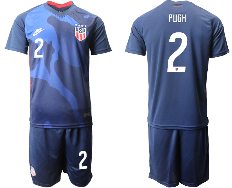 2020-21 United States away 2# PUGH soccer jerseys