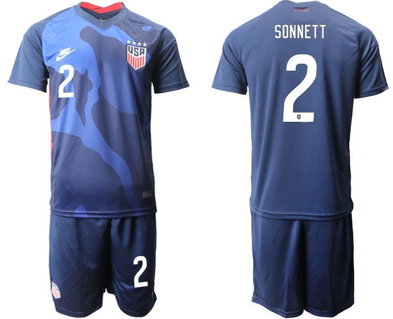 2020-21 United States away 2# SONNETT soccer jerseys