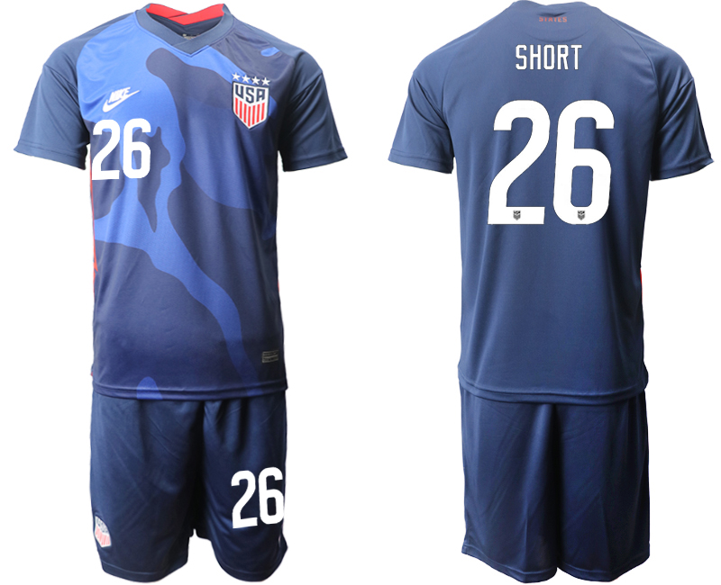 2020-21 United States away 26# SHORT soccer jerseys