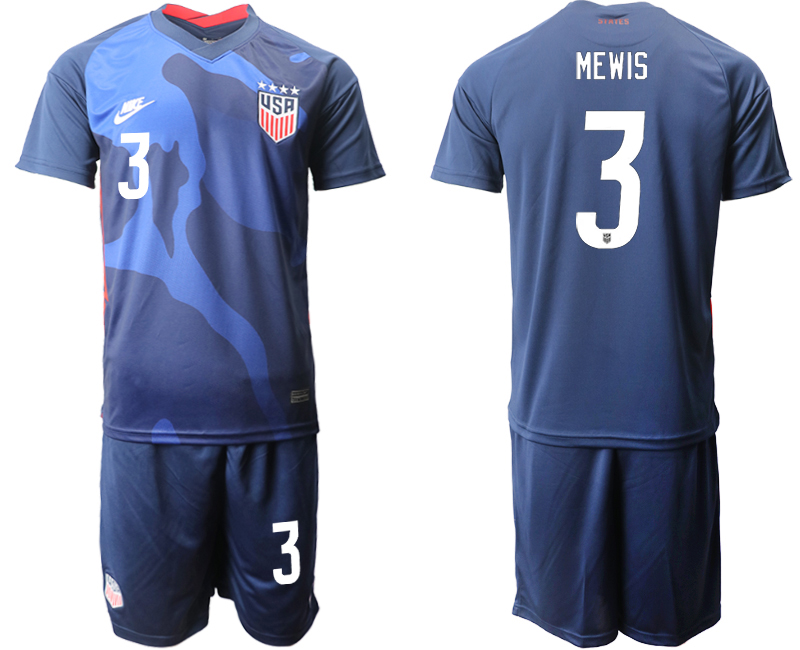 2020-21 United States away 3# ME WIS soccer jerseys