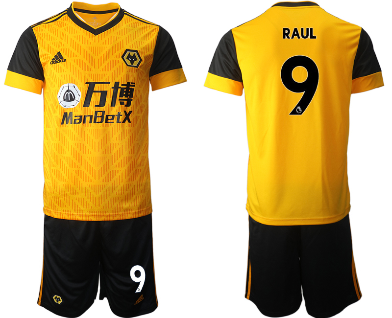 2020-21 Wolverhampton Wanderers home 9# RAUL soccer jerseys