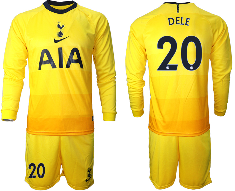 2020-21Tottenham Hotspur away 20# DELE long sleeve soccer jerseys