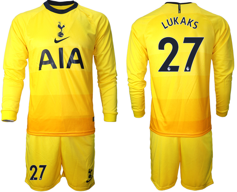 2020-21Tottenham Hotspur away 27# LUKAKS long sleeve soccer jerseys