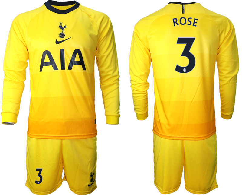 2020-21Tottenham Hotspur away 3# ROSE long sleeve soccer jerseys