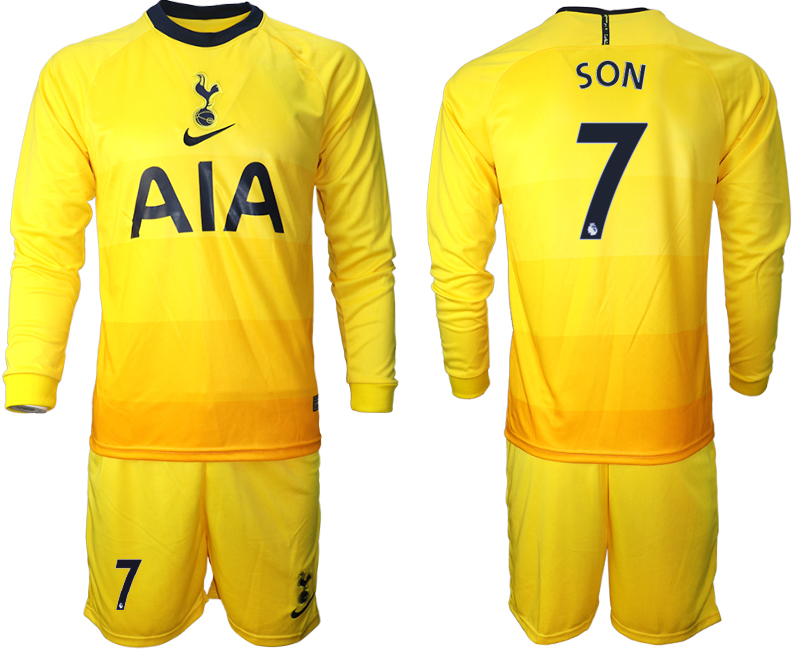 2020-21Tottenham Hotspur away 7# SON long sleeve soccer jerseys