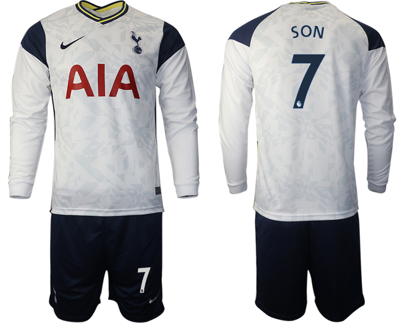 2020-21Tottenham Hotspur home 7# SON long sleeve soccer jerseys