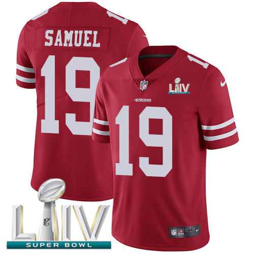 Nike 49ers #19 Deebo Samuel Red Super Bowl LIV 2020 Team Color Youth Stitched NFL Vapor Untouchable Limited Jersey