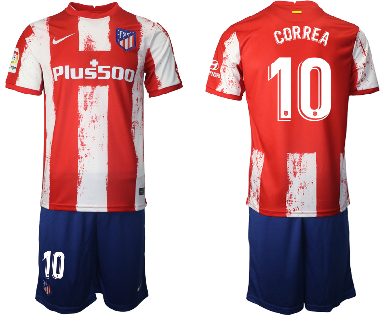 2021-22 Atlético Madrid home 10# CORREA soccer jerseys