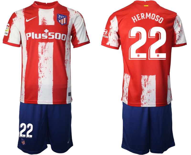 2021-22 Atlético Madrid home 22# HERMOSO soccer jerseys