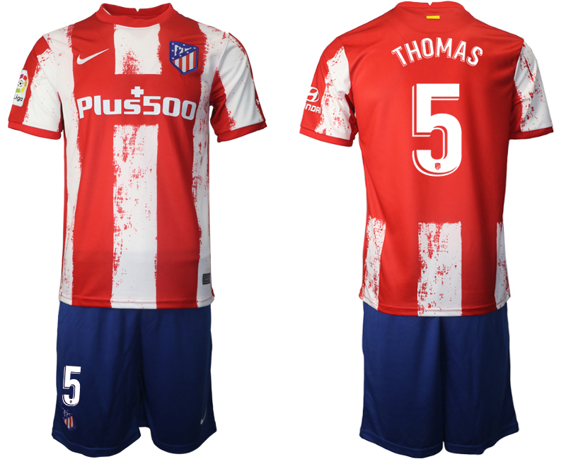 2021-22 Atlético Madrid home 5# THOMAS soccer jerseys