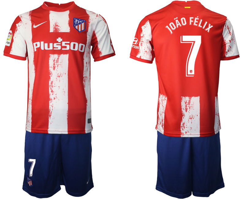 2021-22 Atlético Madrid home 7# JOAO FELIX soccer jerseys