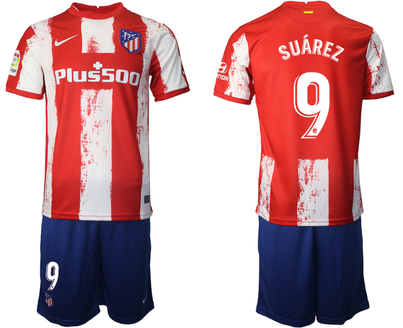 2021-22 Atlético Madrid home 9# SUAREZ soccer jerseys