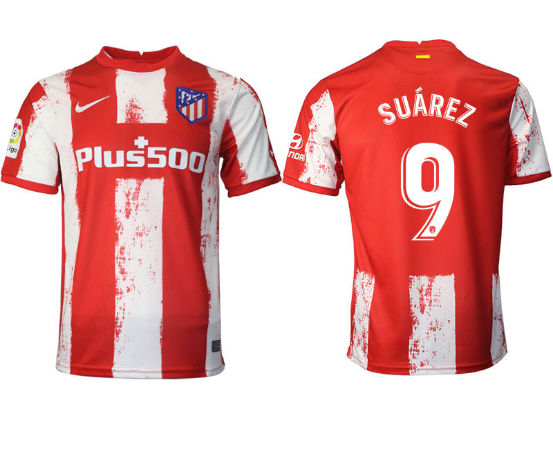 2021-22 Atlético Madrid home aaa version 9# SUAREZ soccer jerseys