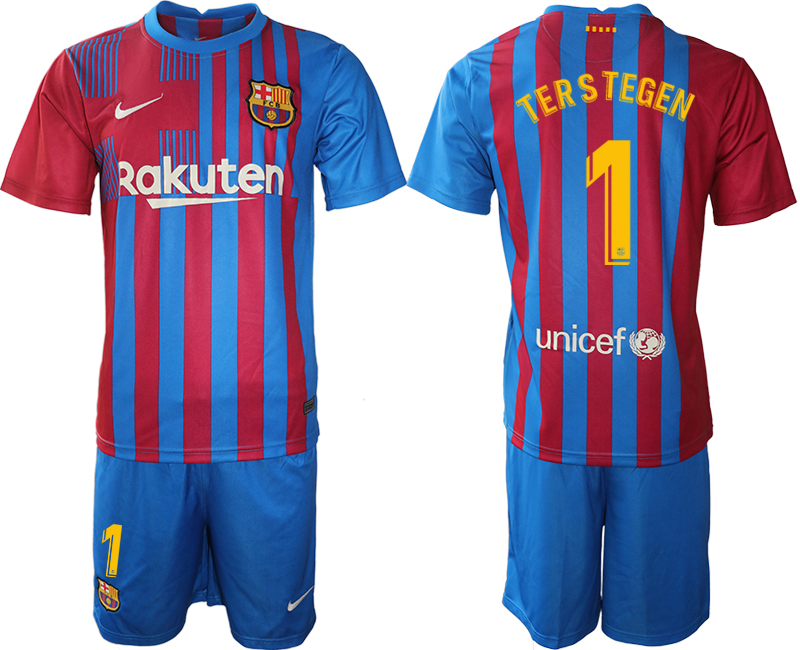 2021-22 Barcelona home 1# TER STEGEN soccer jerseys