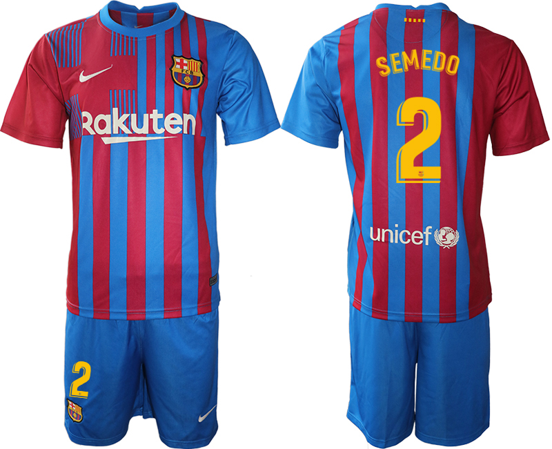 2021-22 Barcelona home 2# SEMEDO soccer jerseys