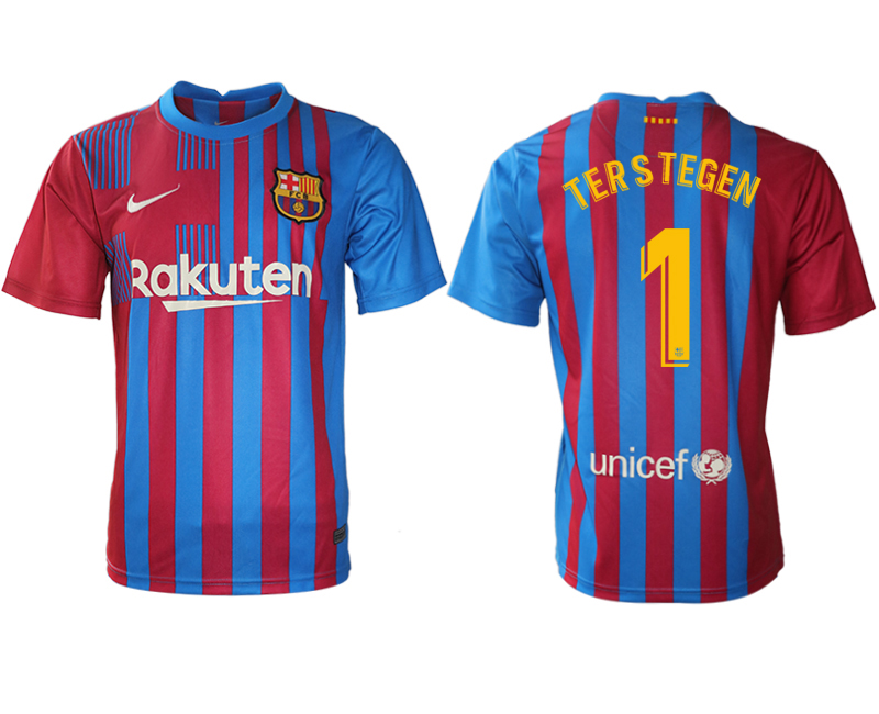 2021-22 Barcelona home aaa version 1# TER STEGEN soccer jerseys