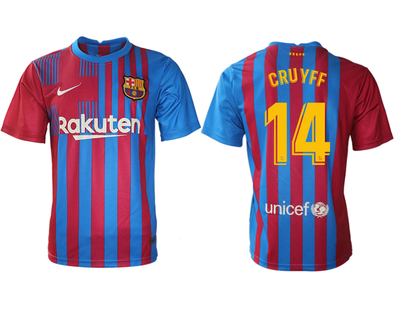 2021-22 Barcelona home aaa version 14# CRUYFF soccer jerseys