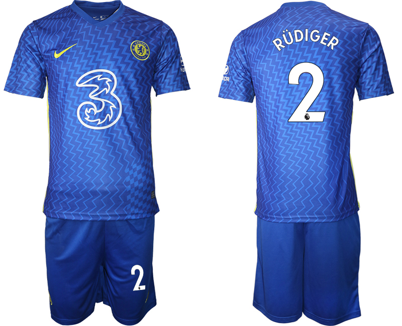 2021-22 Chelsea FC Hotspur home 2# RUDIGER soccer jerseys