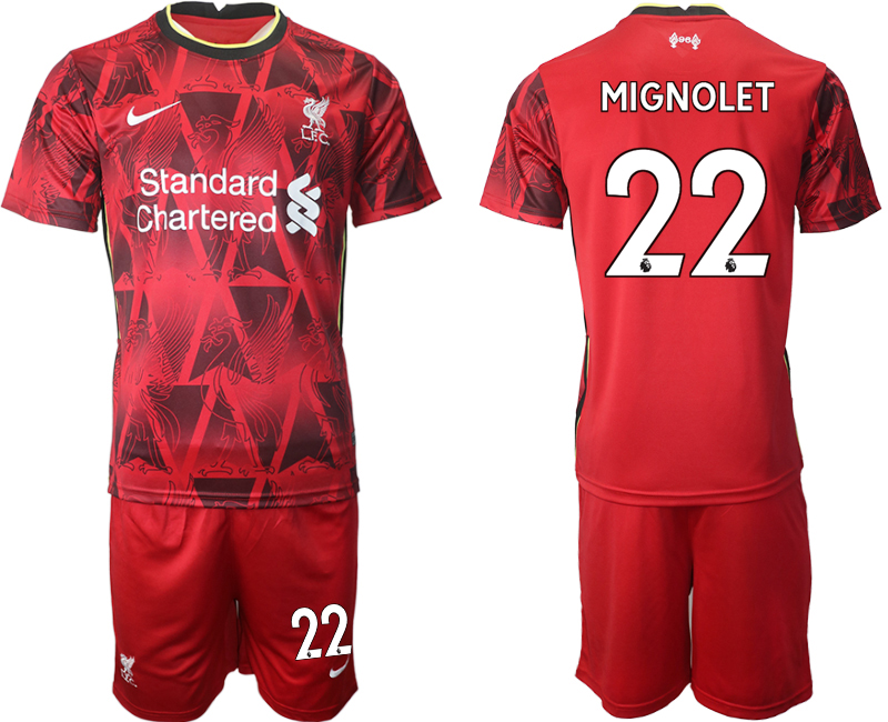 2021-22 Liverpool home 22# MIGNOLET soccer jerseys