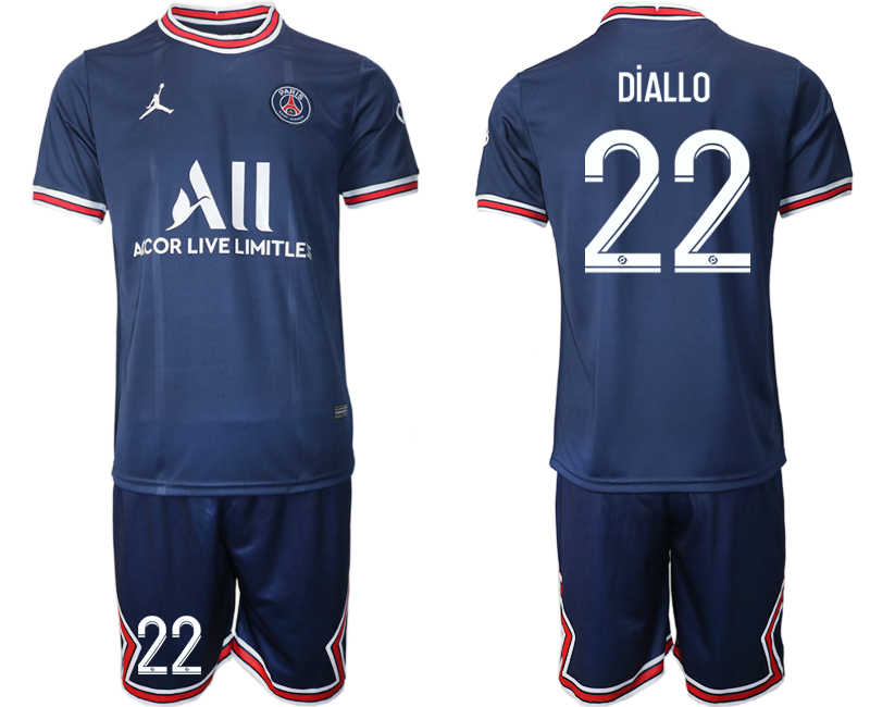 2021-22 Paris Saint-Germain home 22# DIALLO occer jerseys